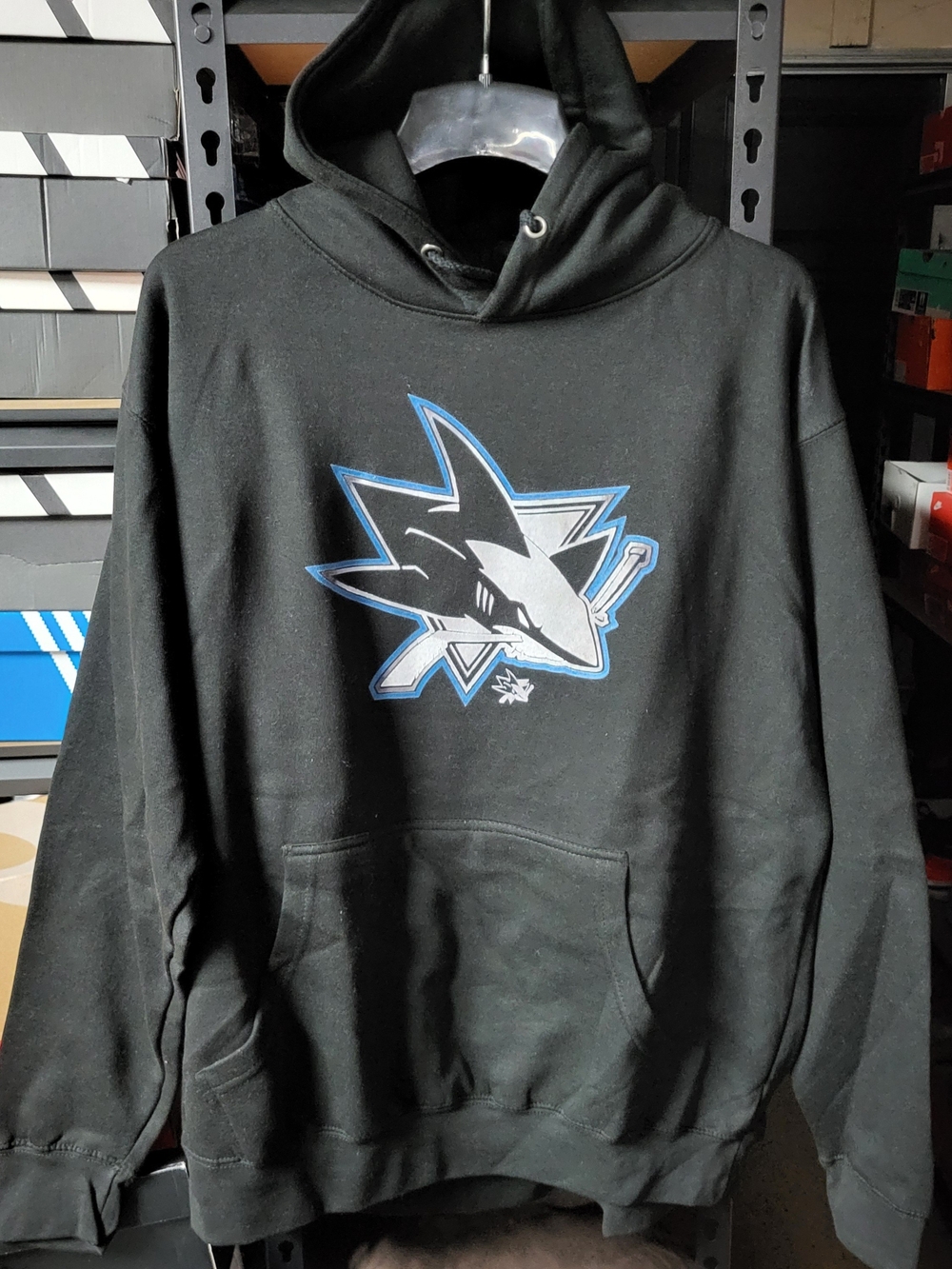 *NEW* NHL San Jose Sharks Team Black Alternate Hoodie Fanatics Size XL